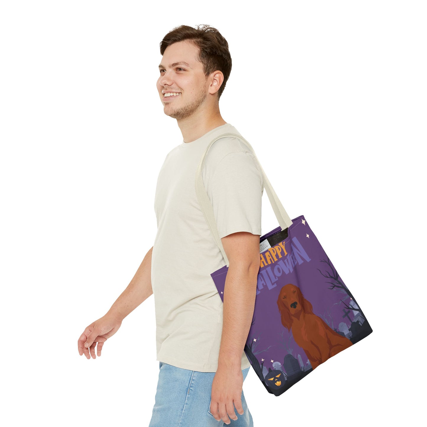 Irish Setter Dog Happy Halloween Tote Bag 16x16