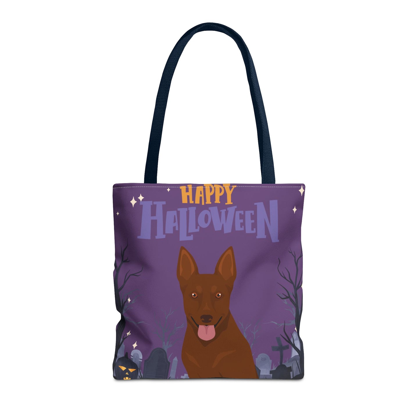 Australian Kelpie Dog Happy Halloween Tote Bag 16x16