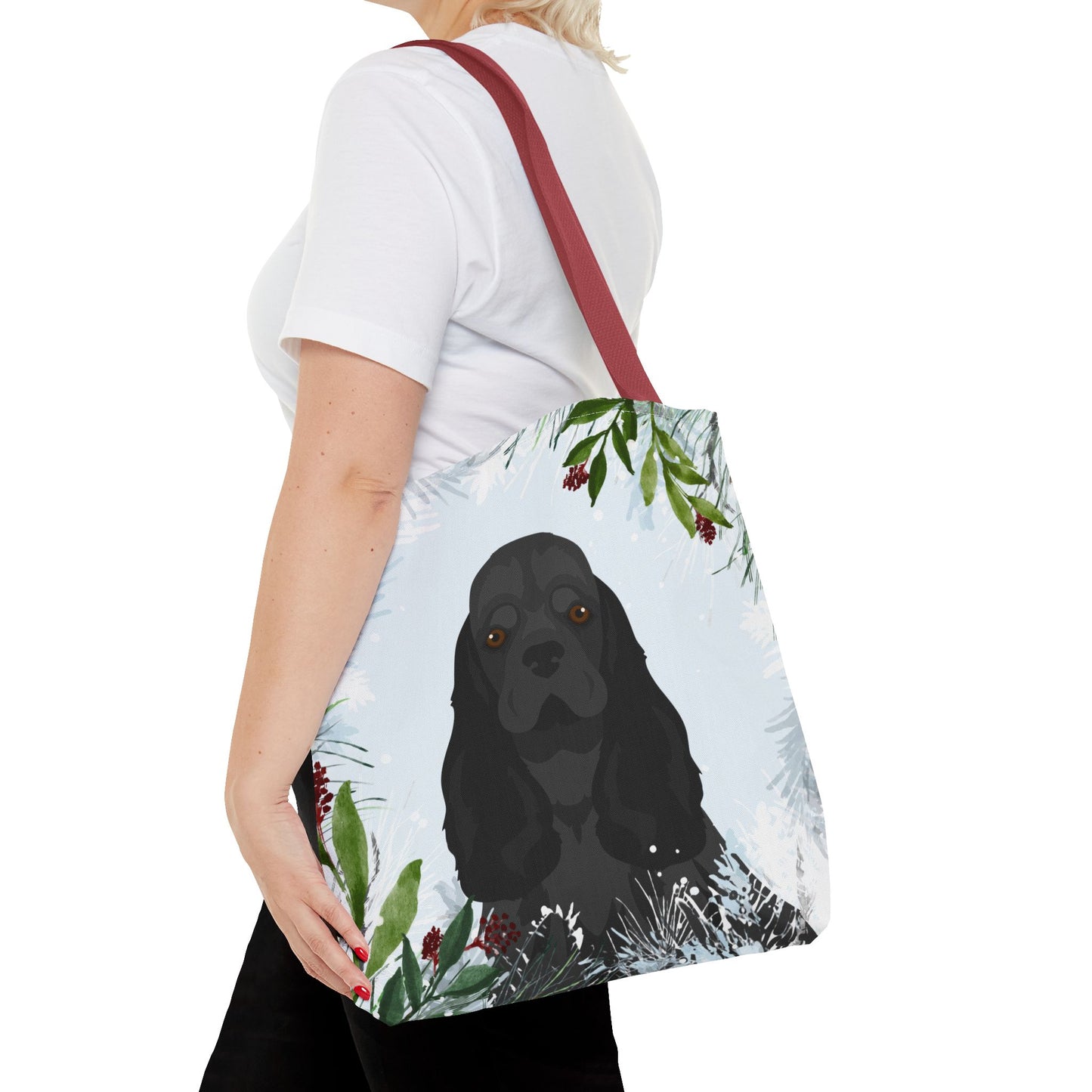 Cocker Spaniel Dog Christmas Holiday Tote Bag 16x16