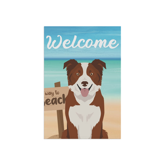 Border Collie Dog Garden Flag