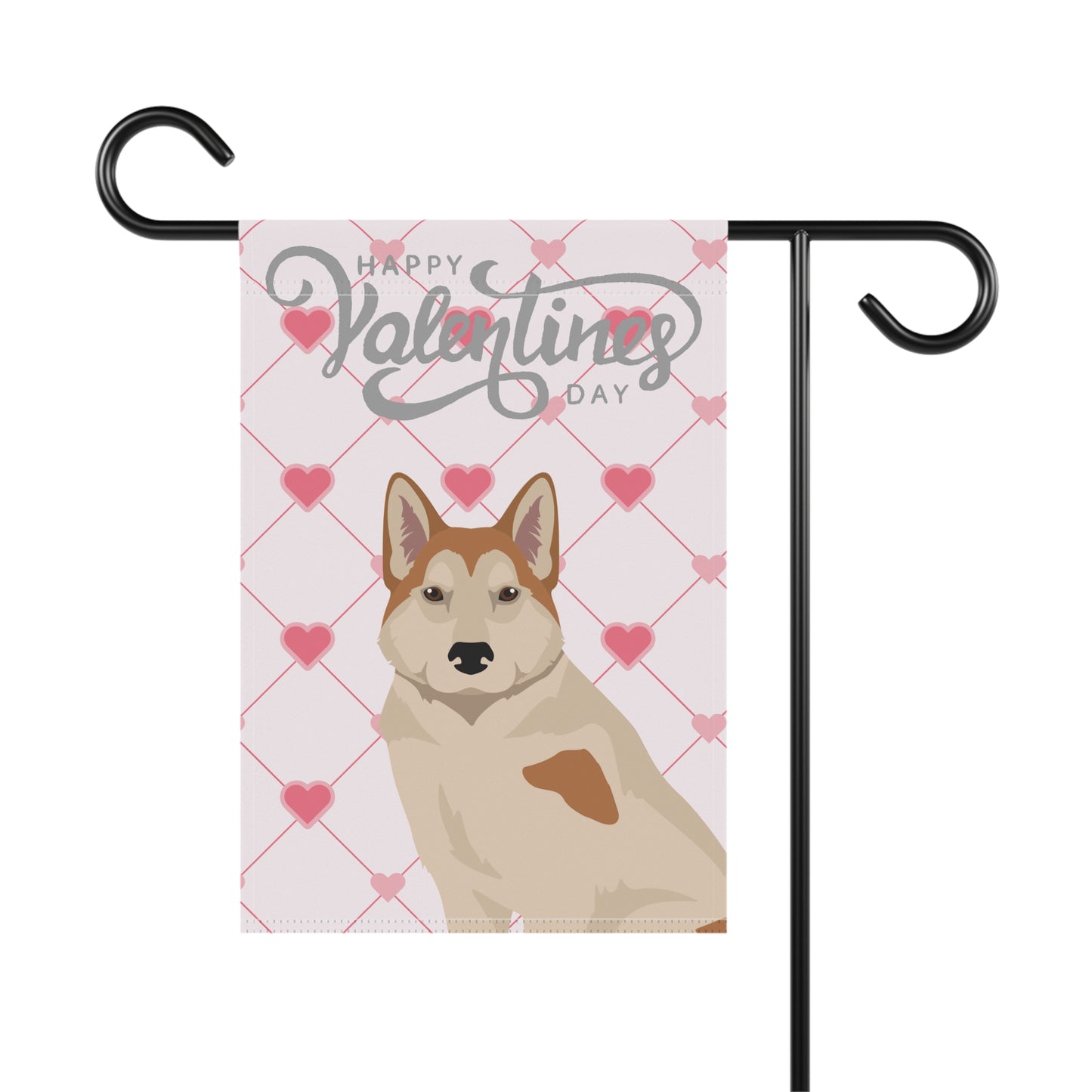 East Siberian Laika Dog Valentines Day Garden Flag