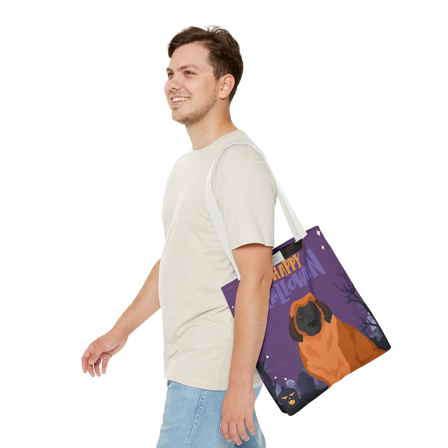 Leonberger Dog Happy Halloween Tote Bag 16x16