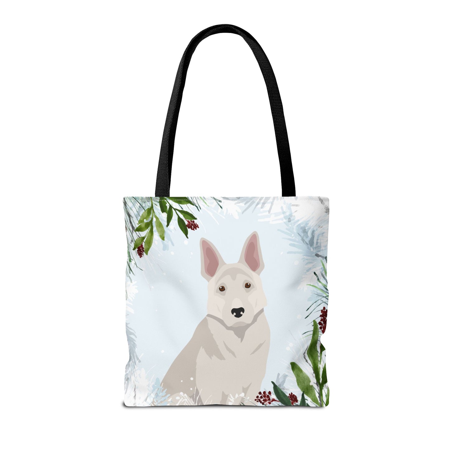 German Shepherd Dog Christmas Holiday Tote Bag 16x16