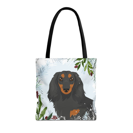 Dachshund Dog Christmas Holiday Tote Bag 16x16