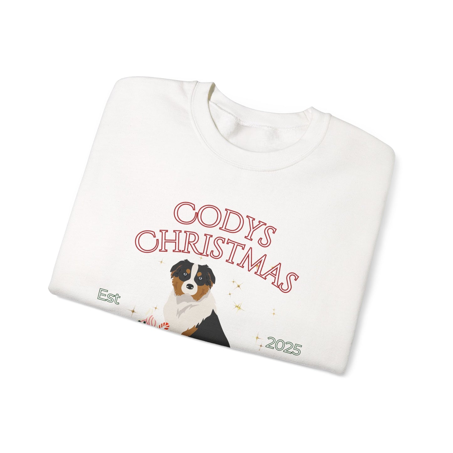 Australian Shepherd Dog Christmas Social Club Unisex Heavy Blend Crewneck Sweatshirt Custom Name