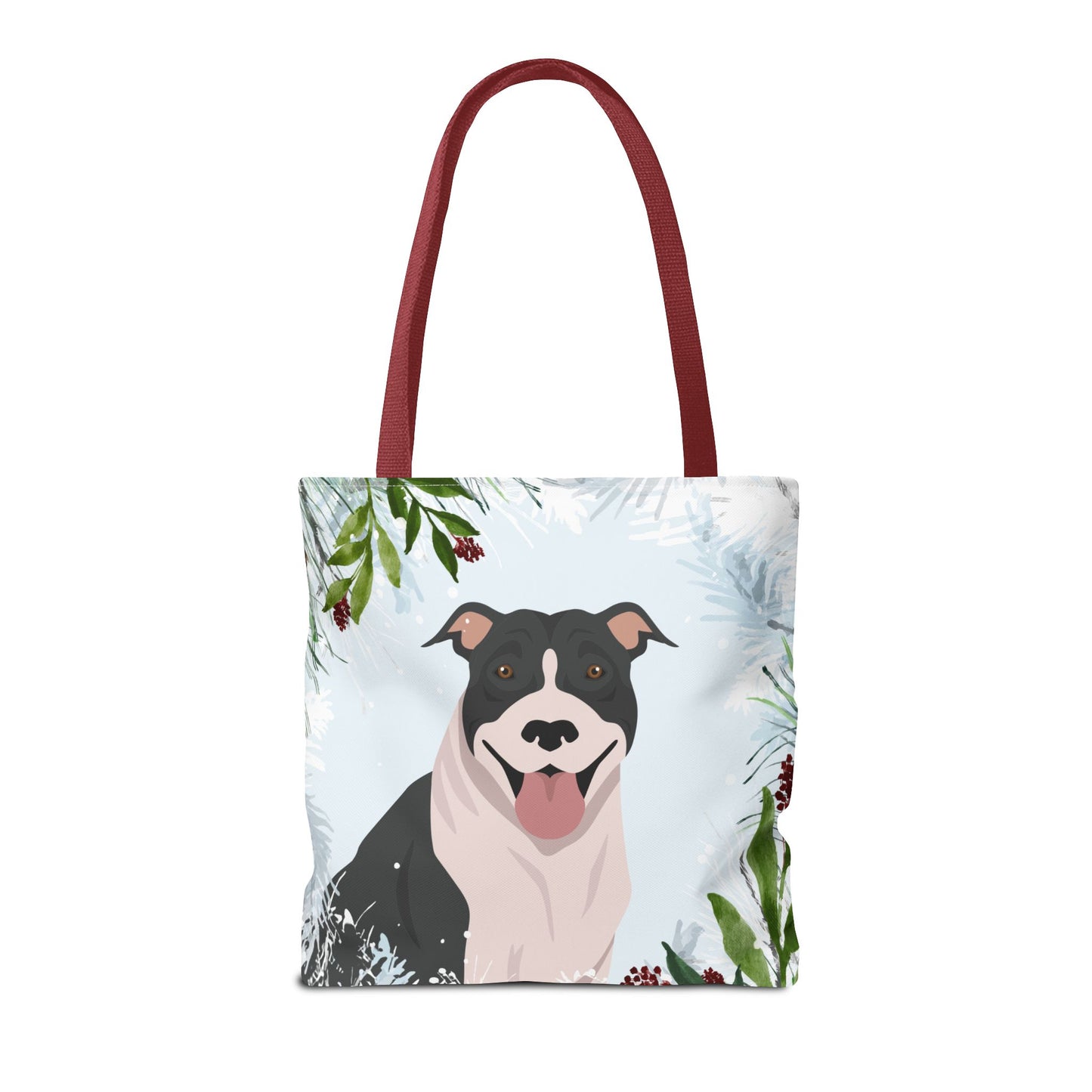Pit Bull Dog Christmas Holiday Tote Bag 16x16