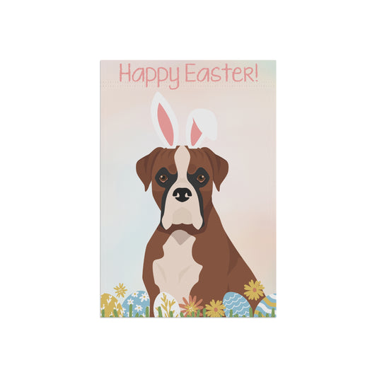 Boxer Dog Happy Easter Garden Flag