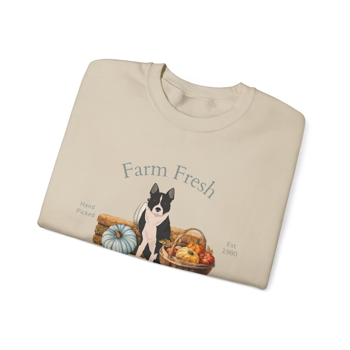 Karelian Bear Dog Dog Fall Farm Fresh Unisex Heavy Blend Crewneck Sweatshirt