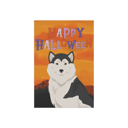 Greenland Dog Dog Halloween Garden Flag