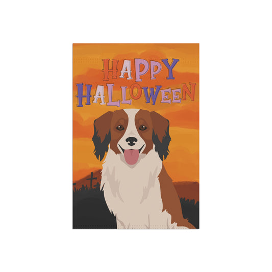 Kooikerhondje Dog Halloween Garden Flag