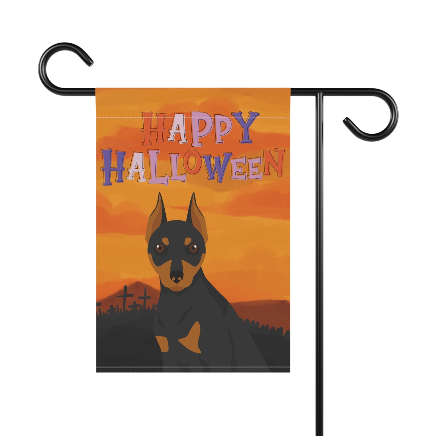 Miniature Pinscher  Dog Halloween Garden Flag