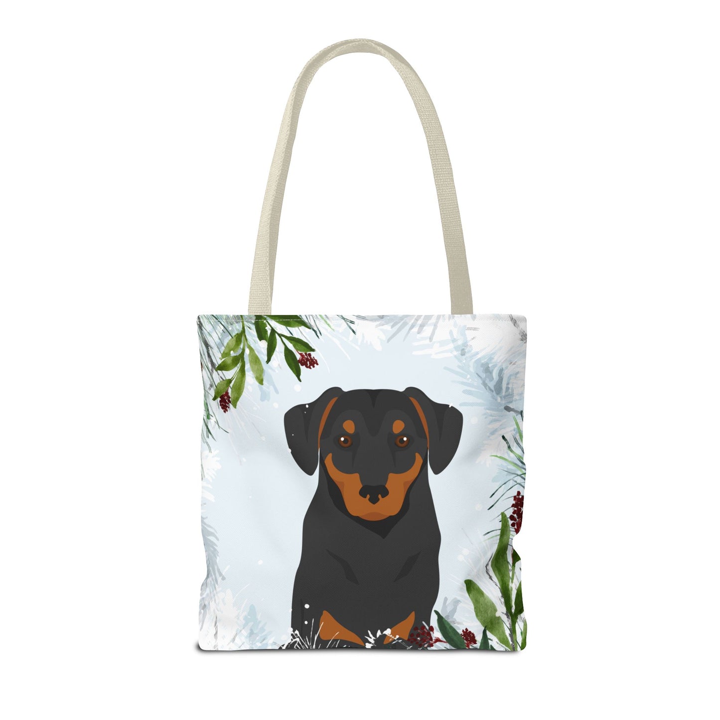 Austrian Pinscher Dog Christmas Holiday Tote Bag 16x16