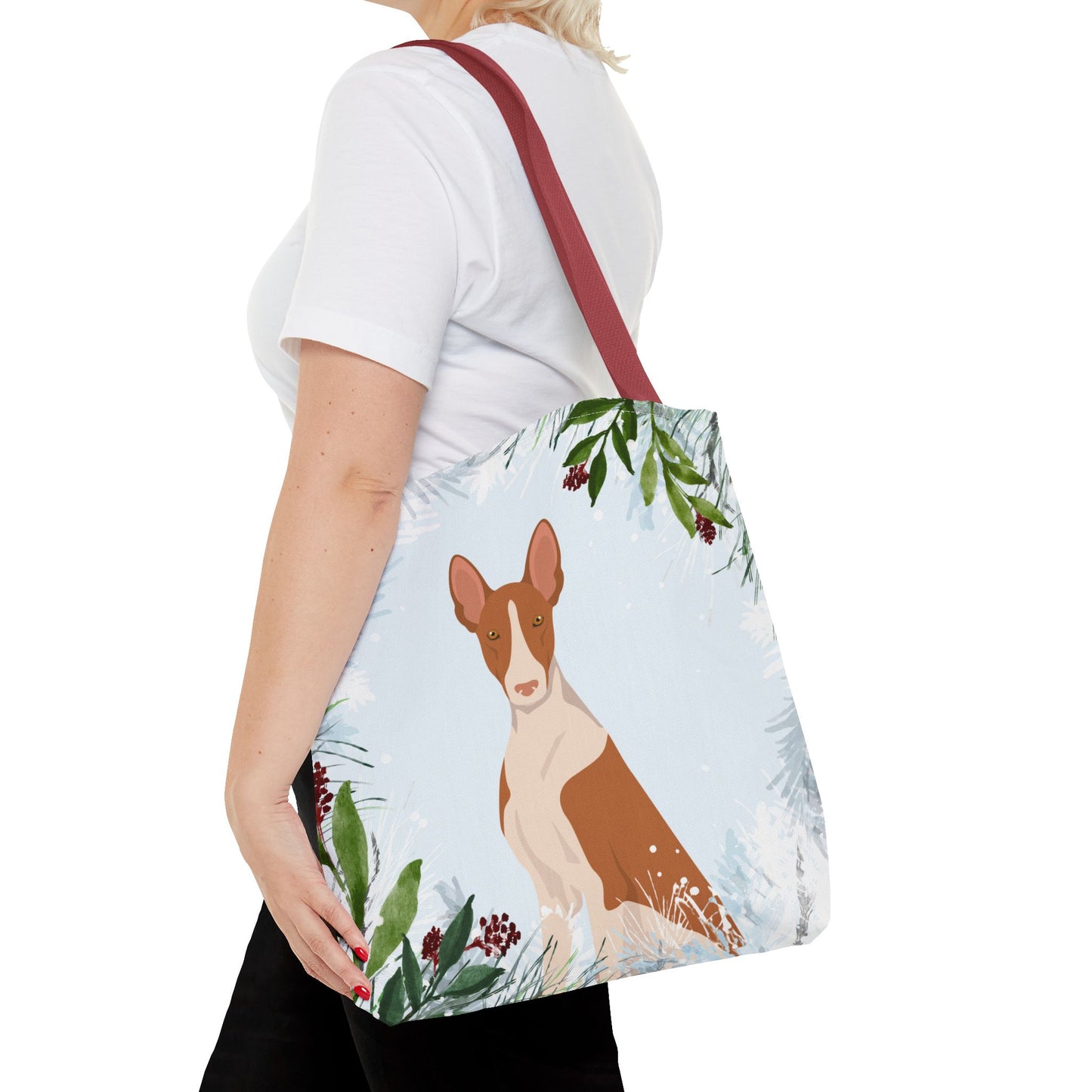 Ibizan Hound Dog Christmas Holiday Tote Bag 16x16