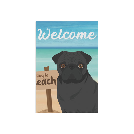 Pug Dog Garden Flag
