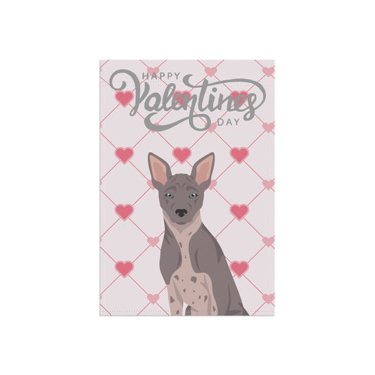 American Hairless Terrier Dog Valentines Day Garden Flag