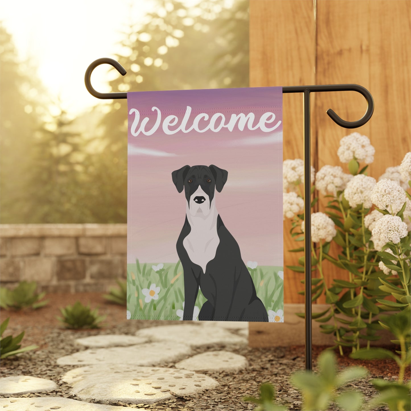 Great Dane Dog Welcome Garden Flag