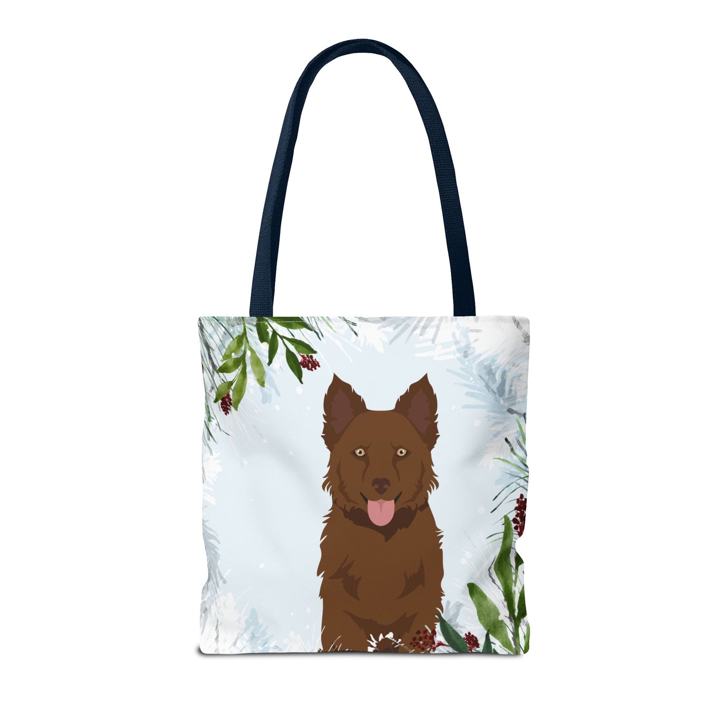 Mudi Dog Christmas Holiday Tote Bag 16x16