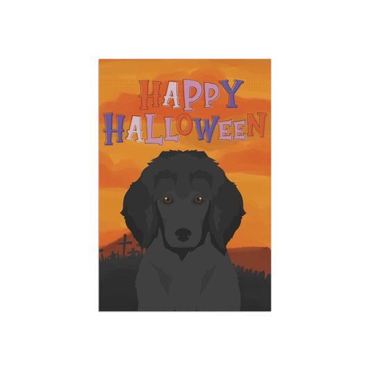 Poodle Dog Halloween Garden Flag