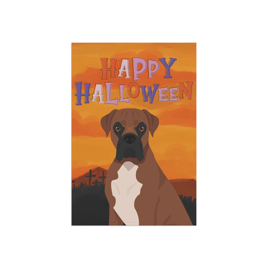 Boxer Dog Halloween Garden Flag