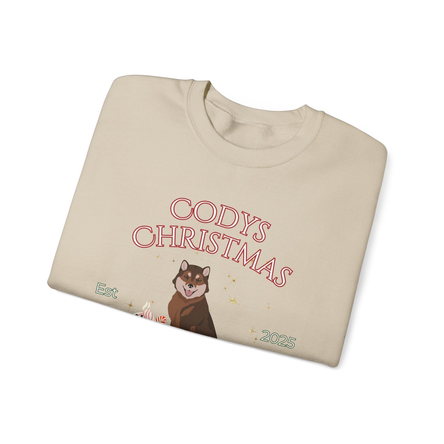 Hokkaido Dog Christmas Social Club Unisex Heavy Blend Crewneck Sweatshirt Custom Name