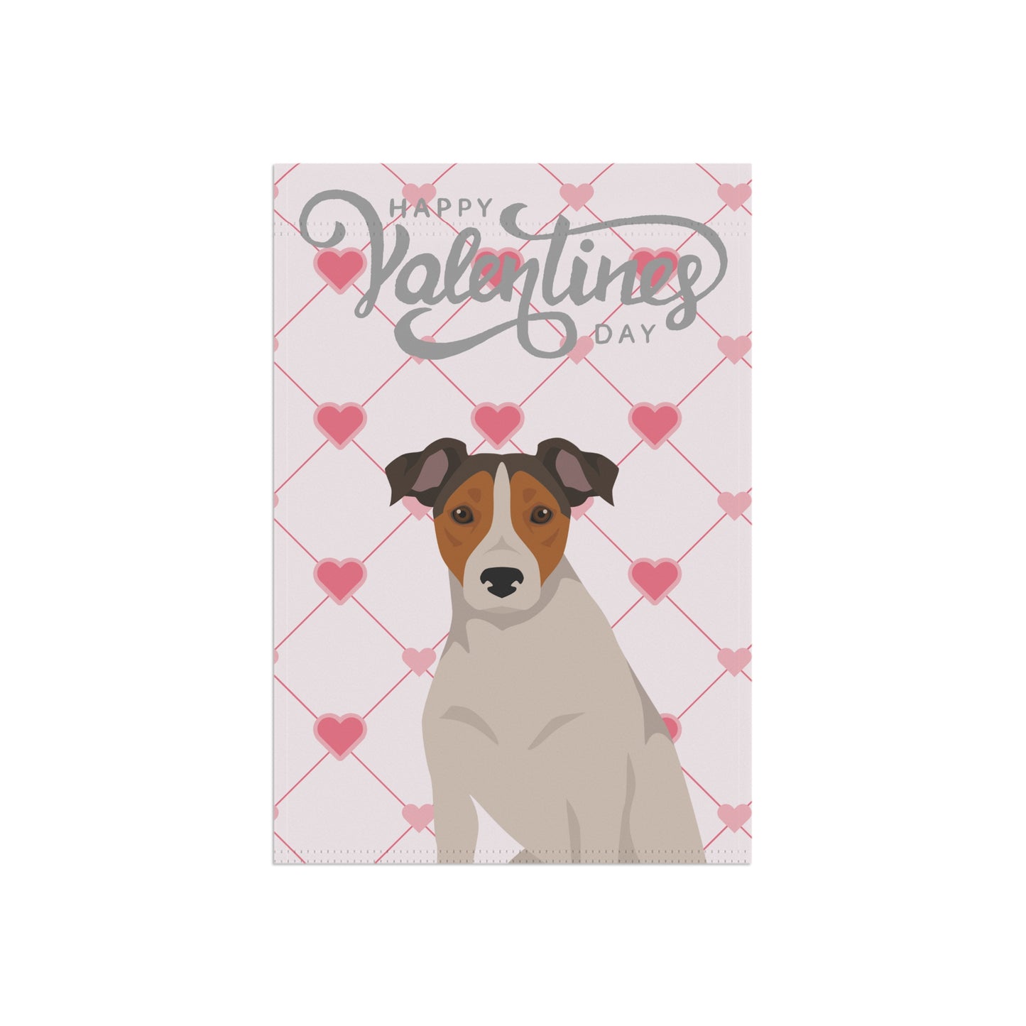 Parson Russell Terrier Dog Valentines Day Garden Flag
