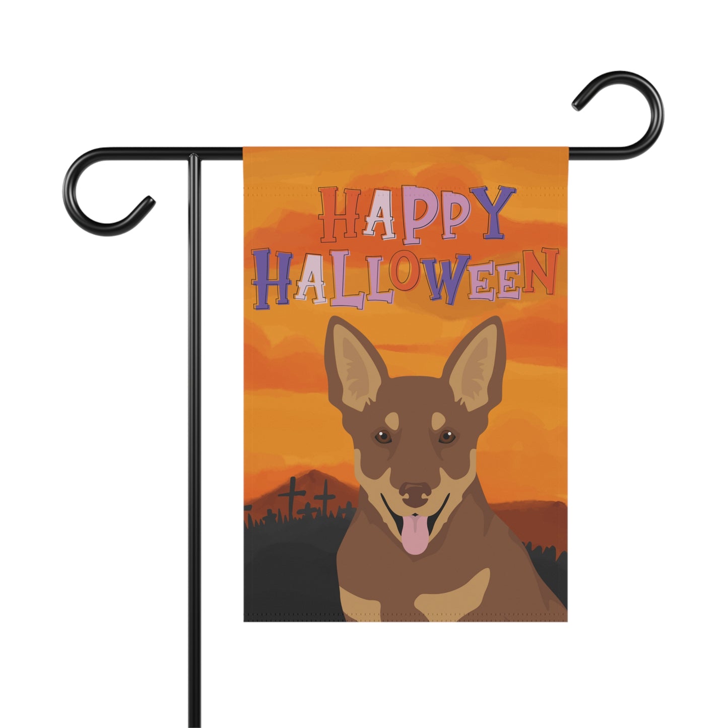 Lancashire Heeler Dog Halloween Garden Flag