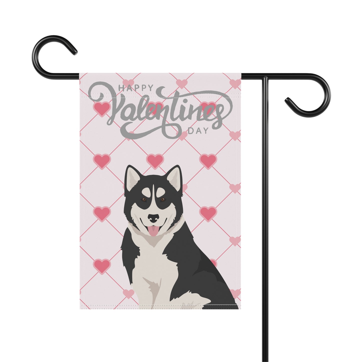 Canadian Inuit Dog Valentines Day Garden Flag