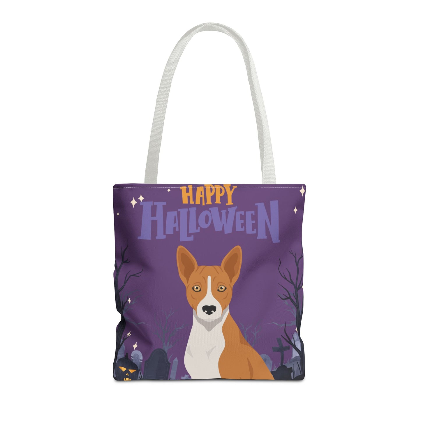 Basenji Dog Happy Halloween Tote Bag 16x16