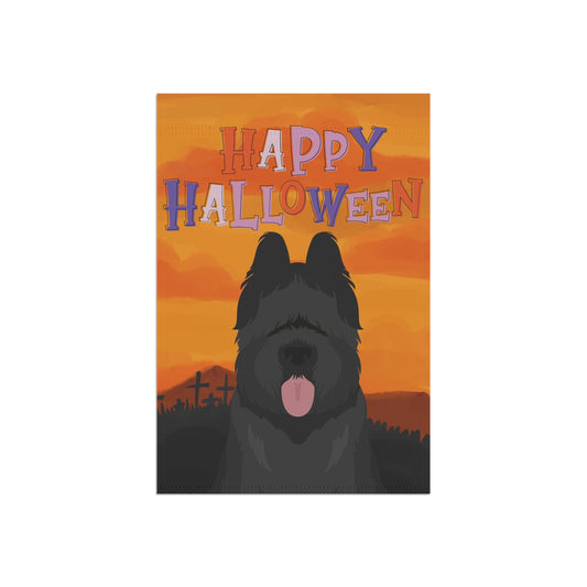 Briard Dog Halloween Garden Flag