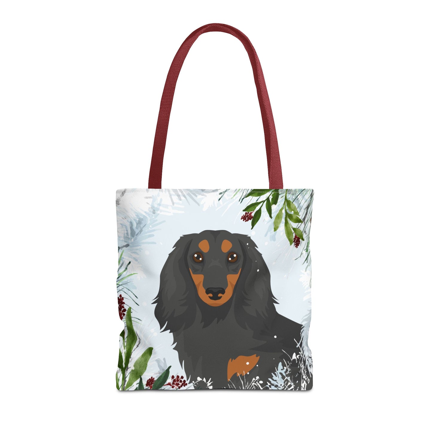 Dachshund Dog Christmas Holiday Tote Bag 16x16
