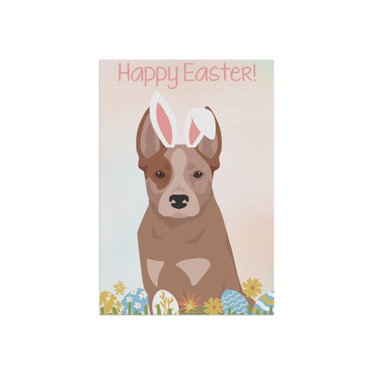 Australian Cattle Dog Happy Easter Garden Flag