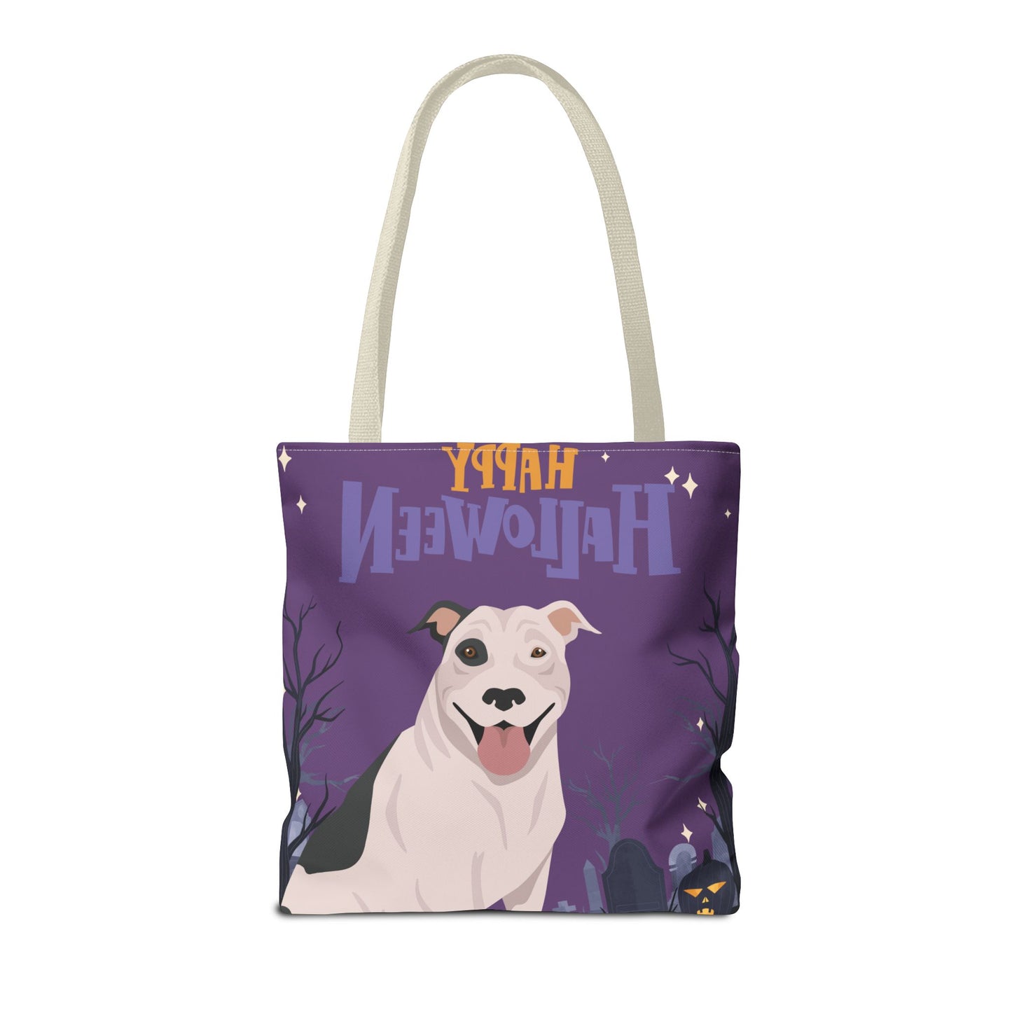 Pit Bull Dog Happy Halloween Tote Bag 16x16