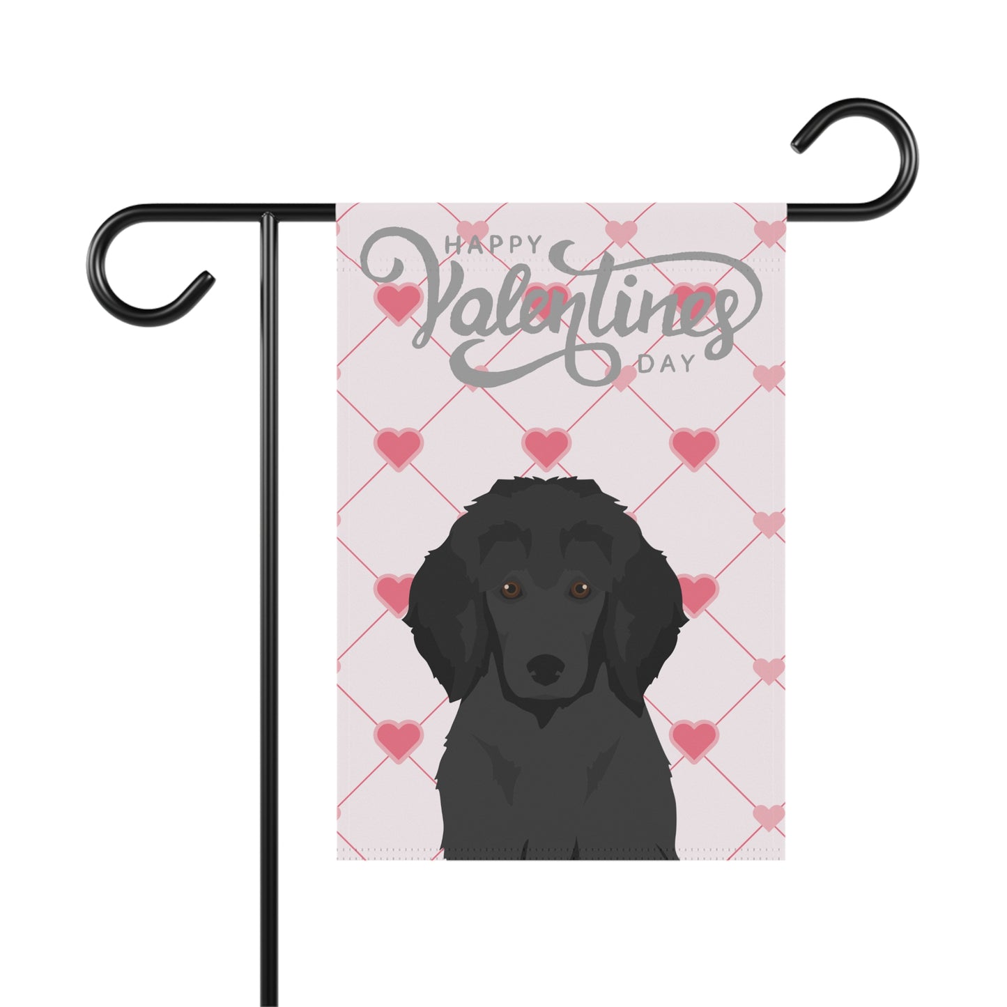 Poodle Dog Valentines Day Garden Flag