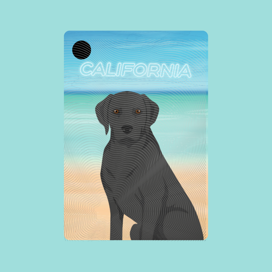 Black Labrador Retriever Dog Keychain