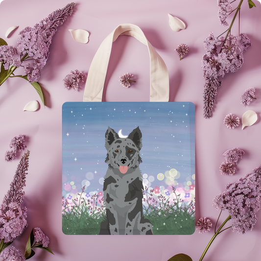 Mudi Dog Tote Bag 13x13