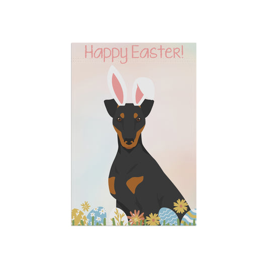 Manchester Terrier Dog Happy Easter Garden Flag
