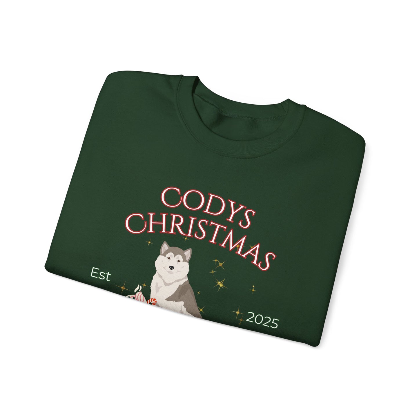 Greenland Dog Dog Christmas Social Club Unisex Heavy Blend Crewneck Sweatshirt Custom Name
