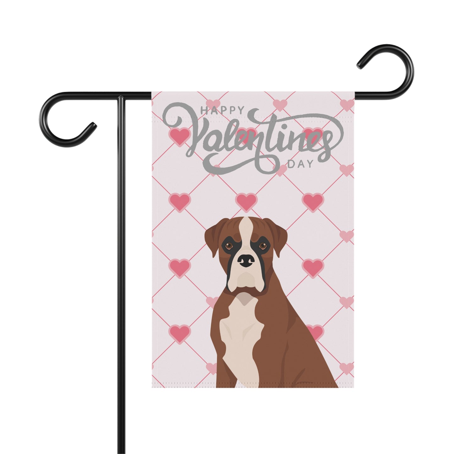 Boxer Dog Valentines Day Garden Flag