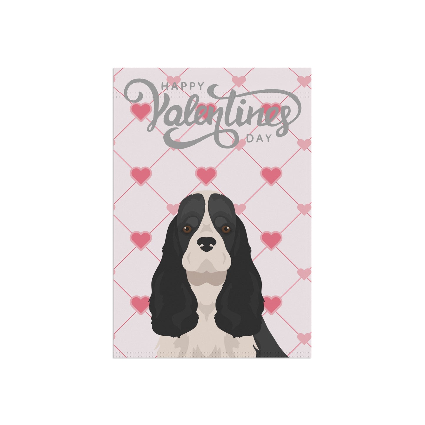 Cocker Spaniel Dog Valentines Day Garden Flag