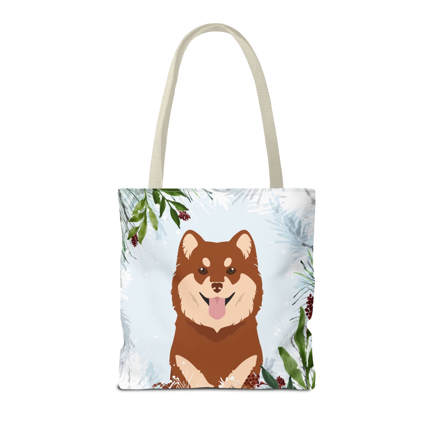 Finnish Lapphund Dog Christmas Holiday Tote Bag 16x16