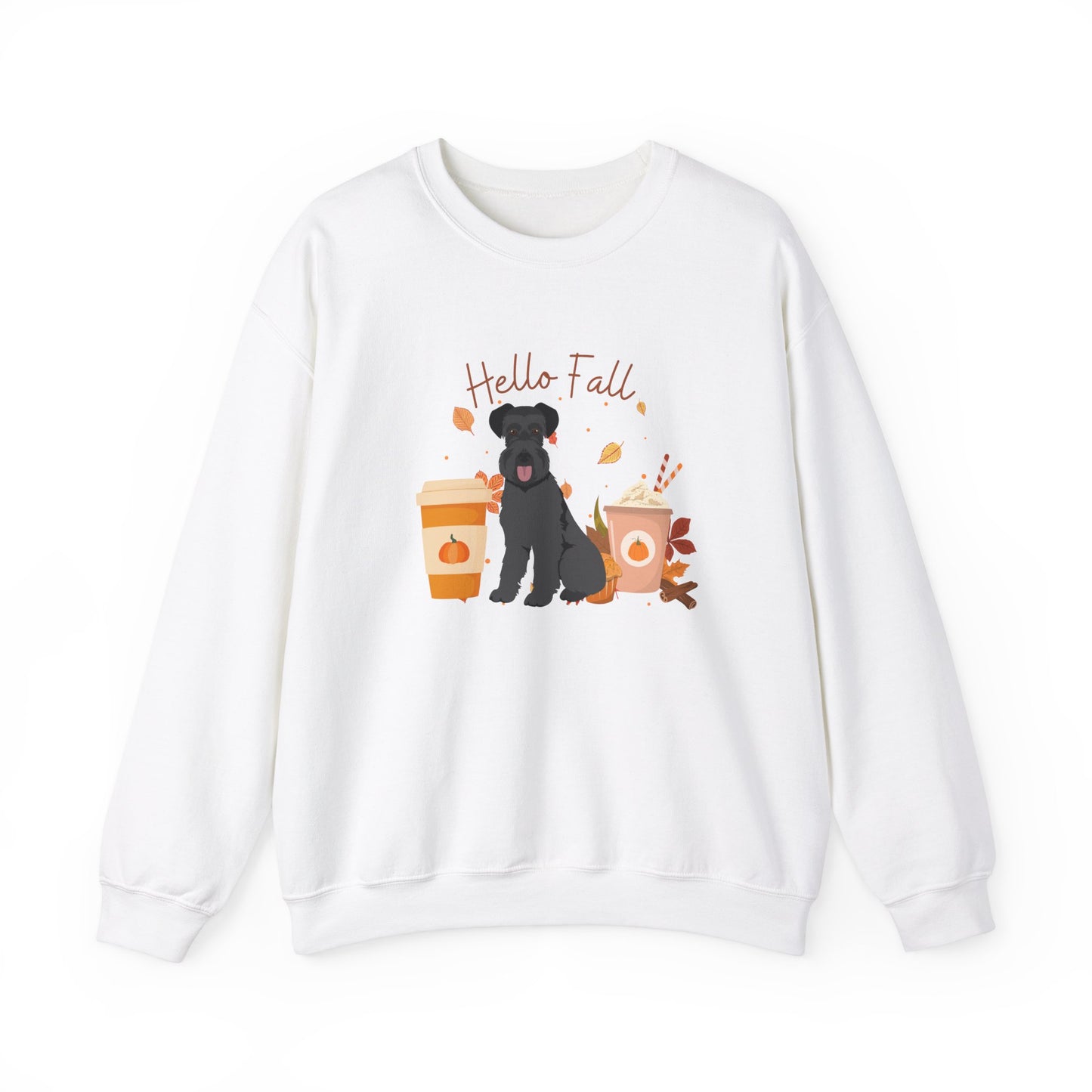 Schnauzer Dog Fall Halloween Unisex Heavy Blend Crewneck Sweatshirt