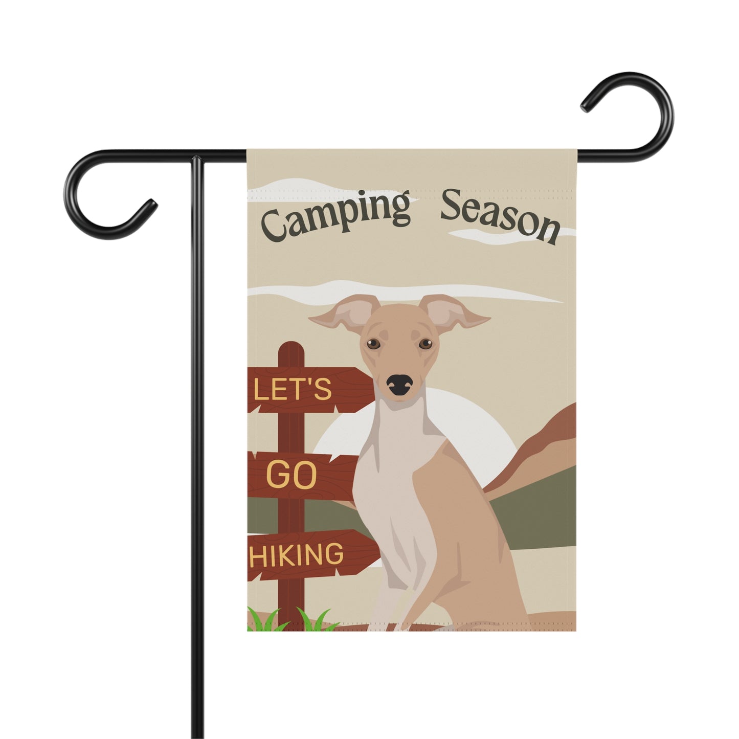 Italian Greyhound Dog Camping Garden Flag