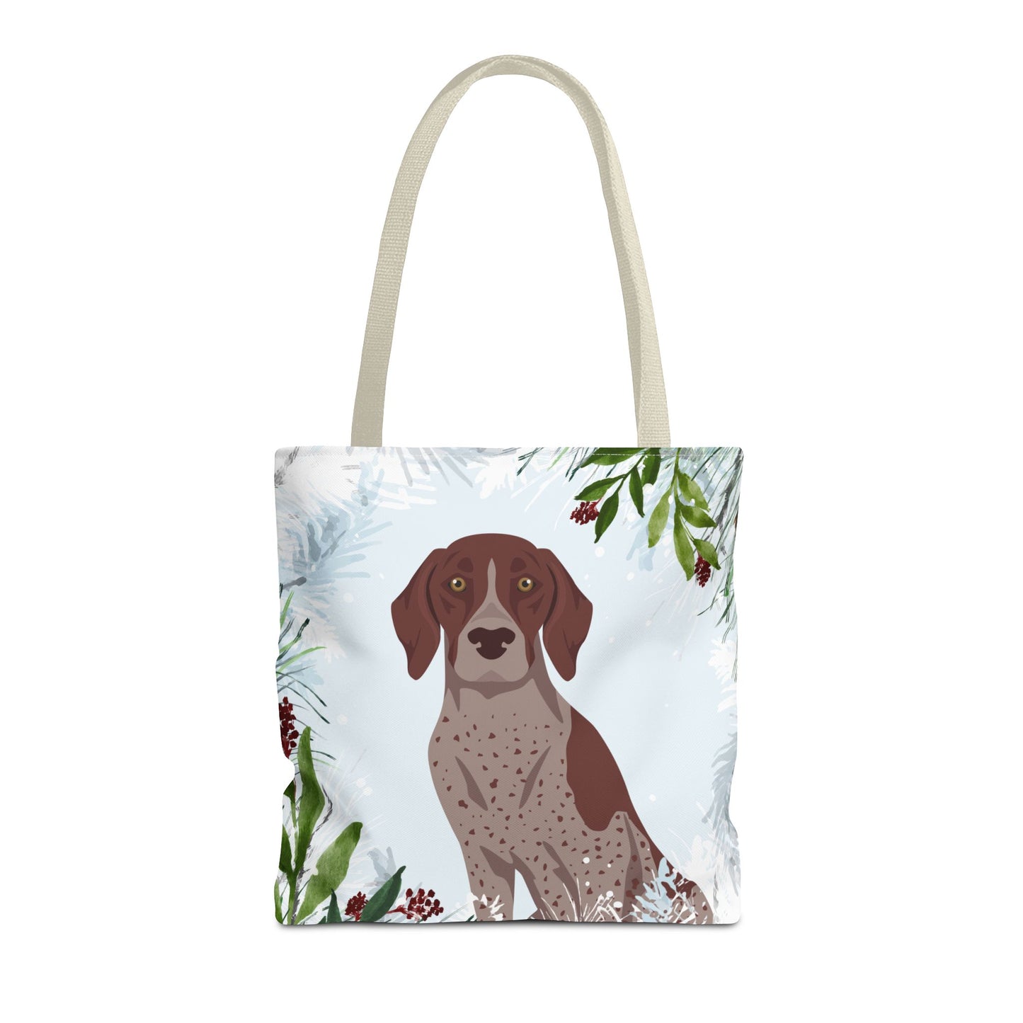 German Shorthaired Pointer Dog Christmas Holiday Tote Bag 16x16