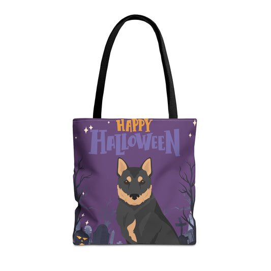 Korean Jindo Dog Happy Halloween Tote Bag 16x16