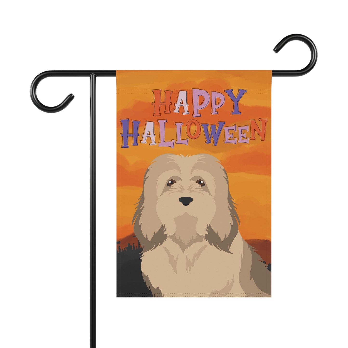 Havanese Dog Halloween Garden Flag
