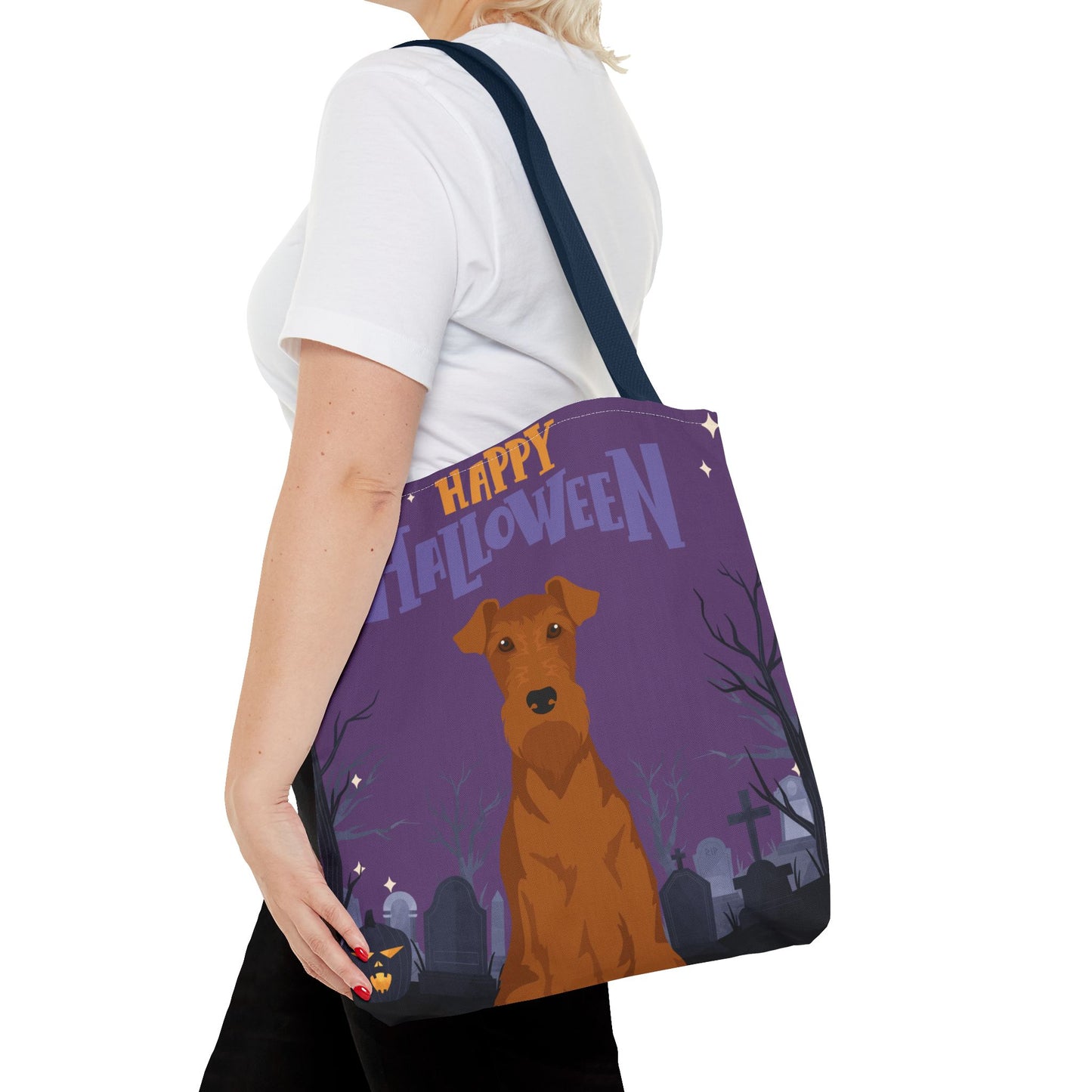Irish Terrier Dog Happy Halloween Tote Bag 16x16
