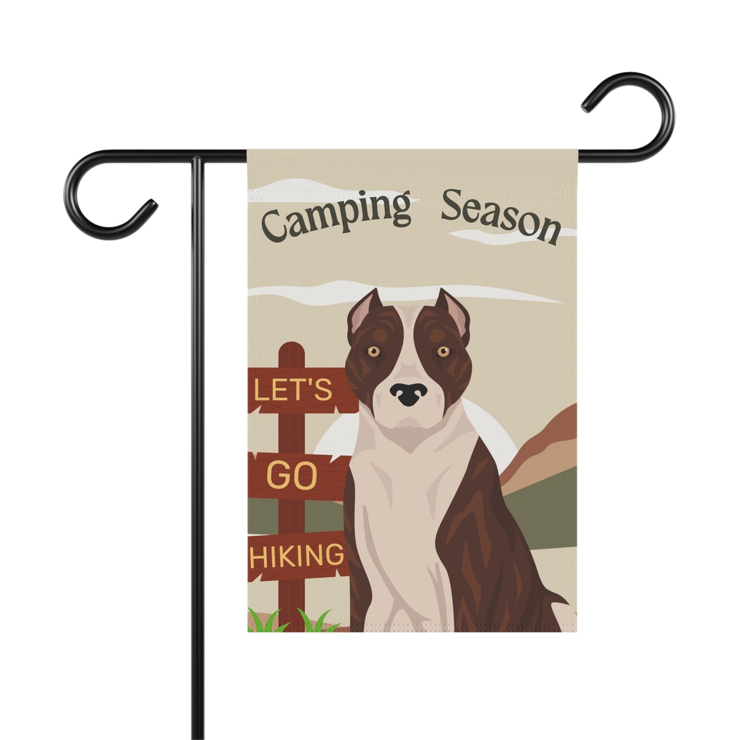 American Staffordshire Terrier Dog Camping Garden Flag