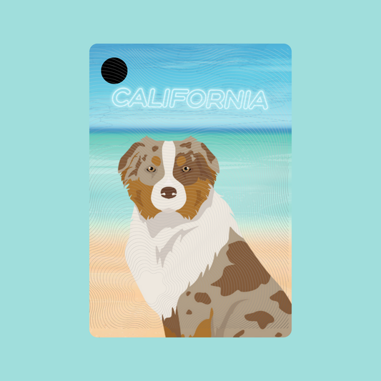 Australian Shepherd Dog Keychain