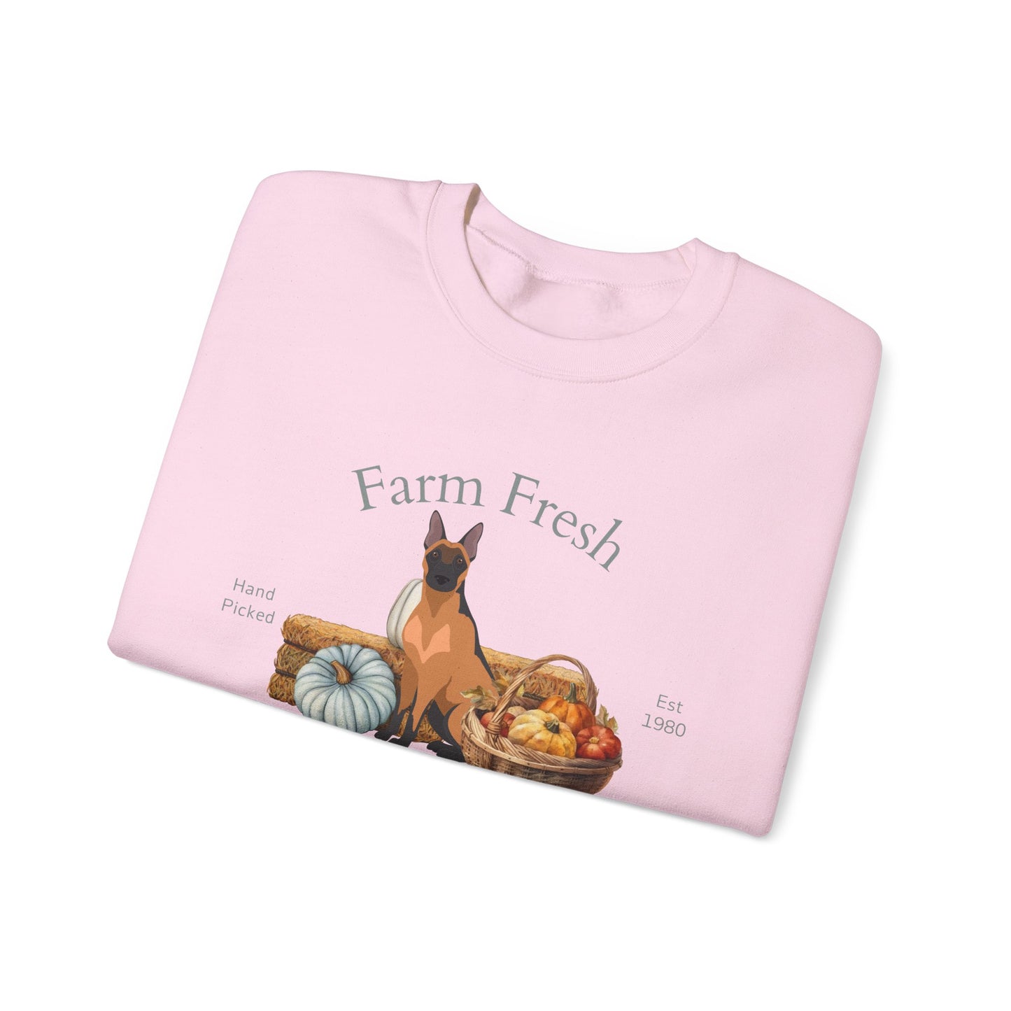 Belgian Malinois Dog Fall Farm Fresh Unisex Heavy Blend Crewneck Sweatshirt