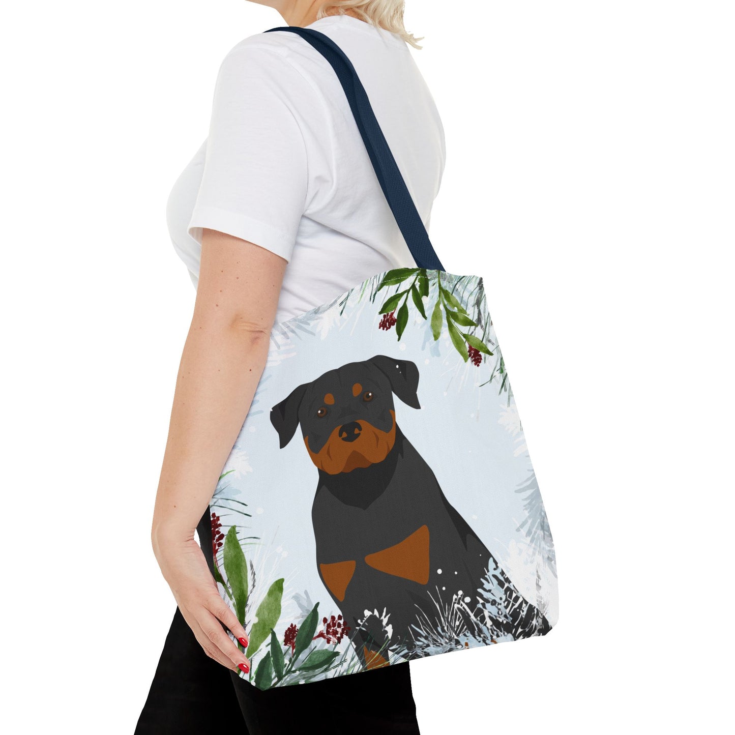 Rottweiler Dog Christmas Holiday Tote Bag 16x16
